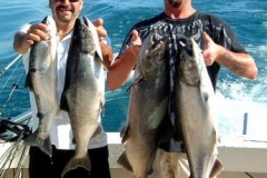 Ken and Mike on a Lake Michigan salmon fishing charter.